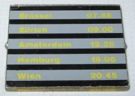 Glass for Window 1 x 4 x 3 with Train Schedule European Cities Pattern on Both Sides (Stickers) - Sets 4554 / 4558