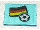 Glass for Window 1 x 4 x 3 with Flag of Germany and Soccer Ball Pattern (Sticker) - Set 3404