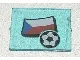 Glass for Window 1 x 4 x 3 with Flag of Czech Republic and Soccer Ball Pattern (Sticker) - Set 3404