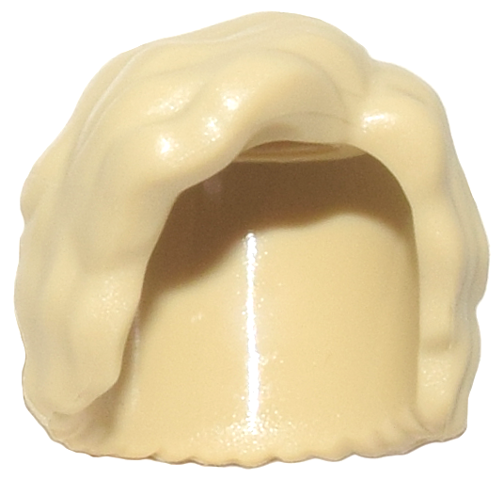 Minifigure, Hair Short and Bushy, Parted on Left