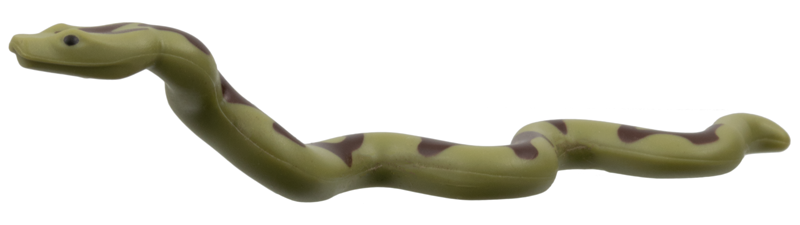 Snake, Large with Raised Head with Black Eyes and Dark Brown Markings Pattern