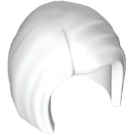 Minifigure, Hair Female Mid-Length, Parted on Right