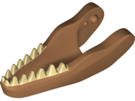 Dinosaur Jaw Lower Carnotaurus with Tan Teeth Pattern