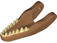 Dinosaur Jaw Lower Carnotaurus with Tan Teeth Pattern