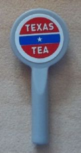 Minifigure, Utensil Signal Paddle with 'TEXAS TEA' Pattern (Sticker) - Set 8487