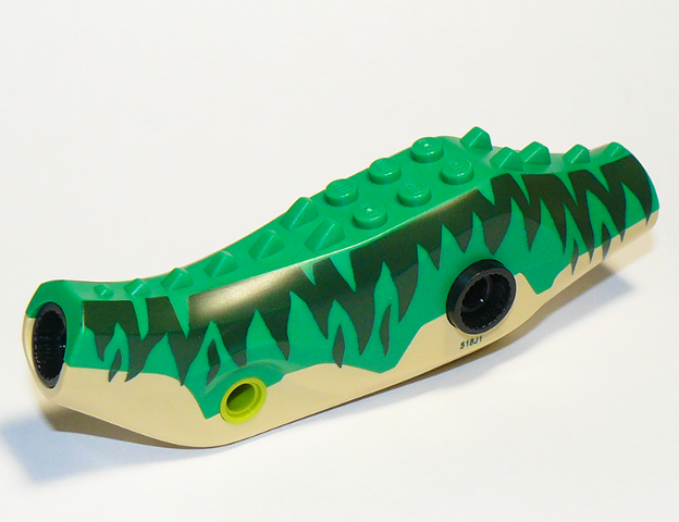 Dinosaur Body Indoraptor / Baryonyx / Therizinosaurus with Dark Green Stripes on Green Background Pattern