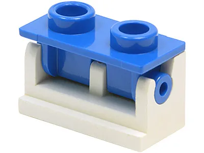 Hinge Brick 1 x 2 with Blue Top Plate (3937 / 3938)