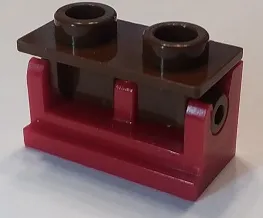 Hinge Brick 1 x 2 with Brown Top Plate (3937 / 3938)