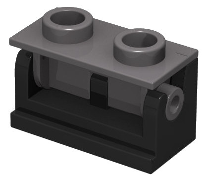 Hinge Brick 1 x 2 with Dark Bluish Gray Top Plate (3937 / 3938)