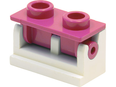 Hinge Brick 1 x 2 with Dark Pink Top Plate (3937 / 3938)
