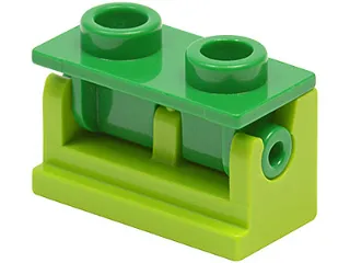 Hinge Brick 1 x 2 with Green Top Plate (3937 / 3938)