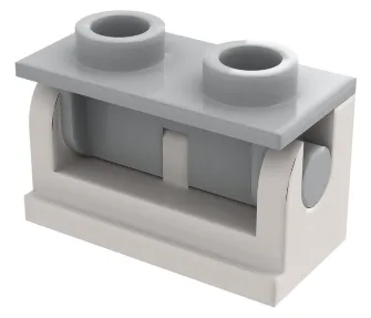 Hinge Brick 1 x 2 with Light Bluish Gray Top Plate (3937 / 3938)