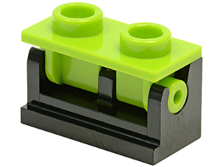 Hinge Brick 1 x 2 with Lime Top Plate (3937 / 3938)