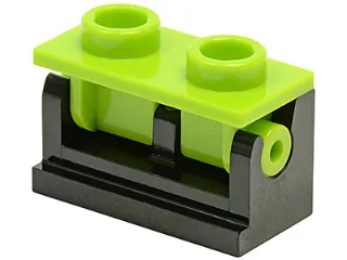 Hinge Brick 1 x 2 with Lime Top Plate (3937 / 3938)