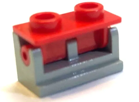 Hinge Brick 1 x 2 with Red Top Plate (3937 / 3938)