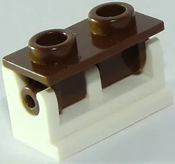 Hinge Brick 1 x 2 with Reddish Brown Top Plate (3937 / 3938)