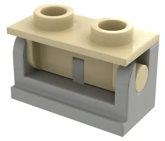 Hinge Brick 1 x 2 with Tan Top Plate (3937 / 3938)