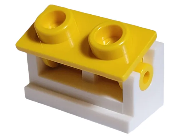 Hinge Brick 1 x 2 with Yellow Top Plate (3937 / 3938)