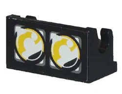 Hinge Brick 1 x 2 Base with Headlights Dual Pattern (Sticker) - Set 8286