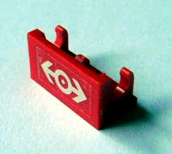 Hinge Brick 1 x 2 Base with Train Logo White Pattern (Sticker) - Set 4552