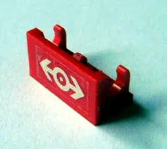 Hinge Brick 1 x 2 Base with Train Logo White Pattern (Sticker) - Set 4552