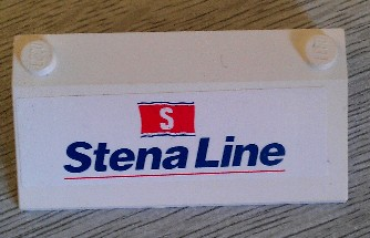 Slope 33 3 x 6 with Inner Walls with Stena Line Ferry Pattern (Sticker) - Set 2998