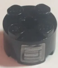 Brick, Round 2 x 2 with Axle Hole with Barcode and Binary Pattern (Sticker) - Set 7702
