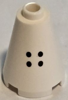 Cone 2 x 2 x 2 - Open Stud with 4 Black Dots Pattern