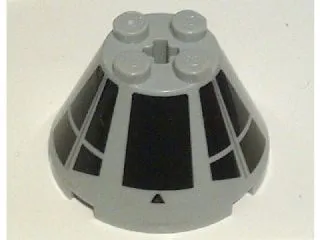 Cone 4 x 4 x 2 with Axle Hole with SW Millennium Falcon Cockpit Pattern (Stickers) - Set 7778