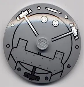 Dish 4 x 4 Inverted (Radar) with Solid Stud with Vault Door Pattern