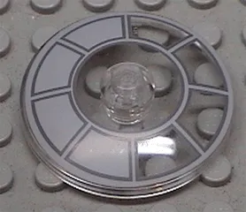 Dish 4 x 4 Inverted (Radar) with Solid Stud with Radial Millennium Falcon Cockpit Pattern 1