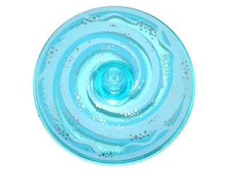 Dish 4 x 4 Inverted (Radar) with Solid Stud with White Swirl Pattern