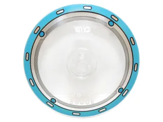 Dish 4 x 4 Inverted (Radar) with Solid Stud with Dark Azure Circle / Gyrosphere Pattern