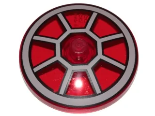 Dish 4 x 4 Inverted (Radar) with Solid Stud with Radial TIE Fighter Cockpit Pattern