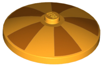 Dish 4 x 4 Inverted (Radar) with Solid Stud with Solid Stud with Five Orange Wedges Pattern