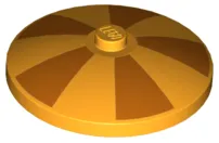 Dish 4 x 4 Inverted (Radar) with Solid Stud with Solid Stud with Five Orange Wedges Pattern