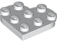 Plate, Round 3 x 3 Heart