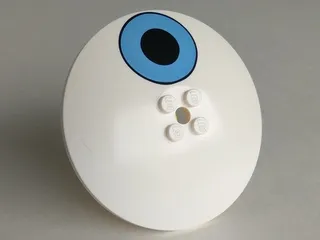 Dish 8 x 8 Inverted (Radar) with Black Circle on Medium Blue Circle Eye Pattern