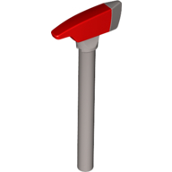 Minifigure, Utensil Axe, Pick End with Molded Red Head Pattern
