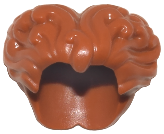 Minifigure, Hair Female Tousled Curls, Updo with Center Part