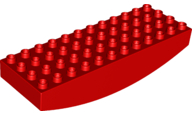 Duplo, Brick 4 x 12 x 2 with Curved Bottom