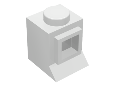 Window 1 x 1 x 1 with Extended Lip and Solid Stud, with Fixed Glass