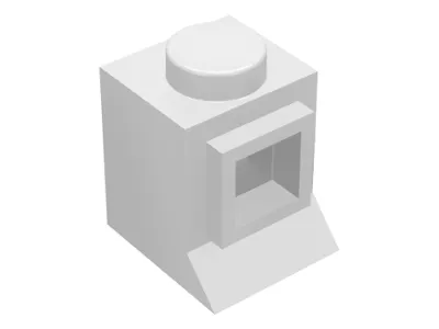 Window 1 x 1 x 1 with Extended Lip and Solid Stud, with Fixed Glass