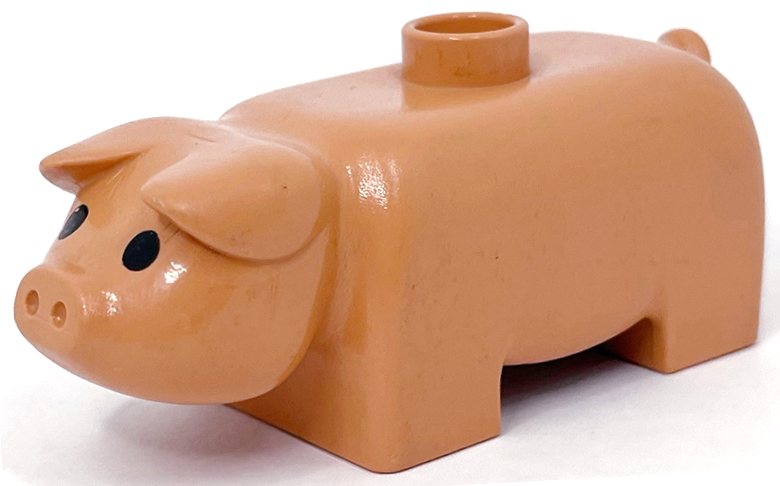 Duplo Pig with Black Eyes Pattern