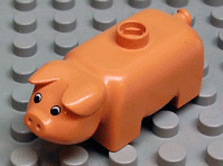 Duplo Pig, Black and White Eyes