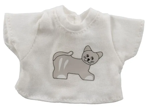 Duplo, Doll Cloth T-Shirt with Cat Pattern