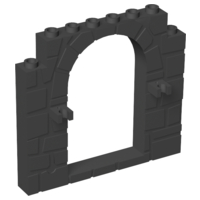 Door, Frame 1 x 8 x 6 Arched with Clips and Stone Profile