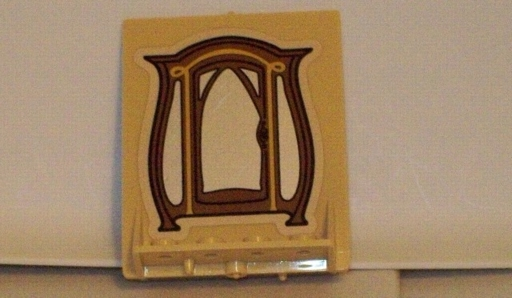 Door 2 x 5 x 5 Swivel, Bracket Base with HP Mirrored Wardrobe Pattern (Sticker) - Set 4752