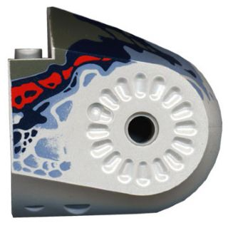 Dinosaur Body Quarter with Pin Holes with Dark Blue, Dark Gray, Red, and Sand Blue Markings Pattern