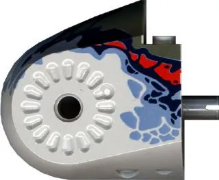 Dinosaur Body Quarter with Pins with Dark Blue, Dark Gray, Red, and Sand Blue Markings Pattern